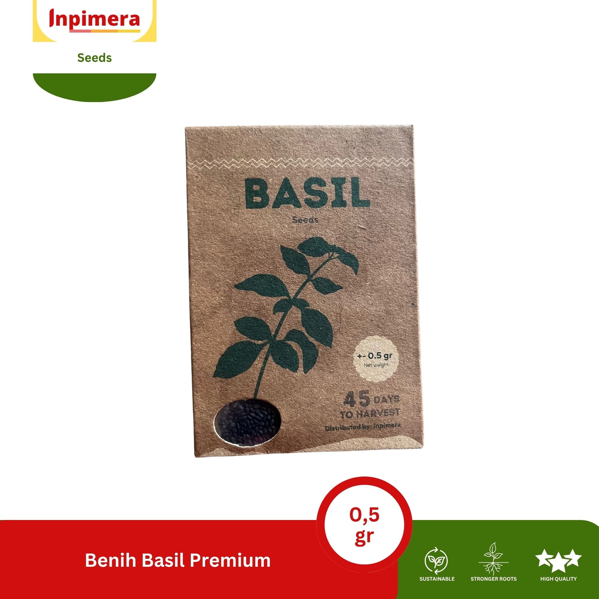 Inpimera Premium Basil Seeds Home Gardening