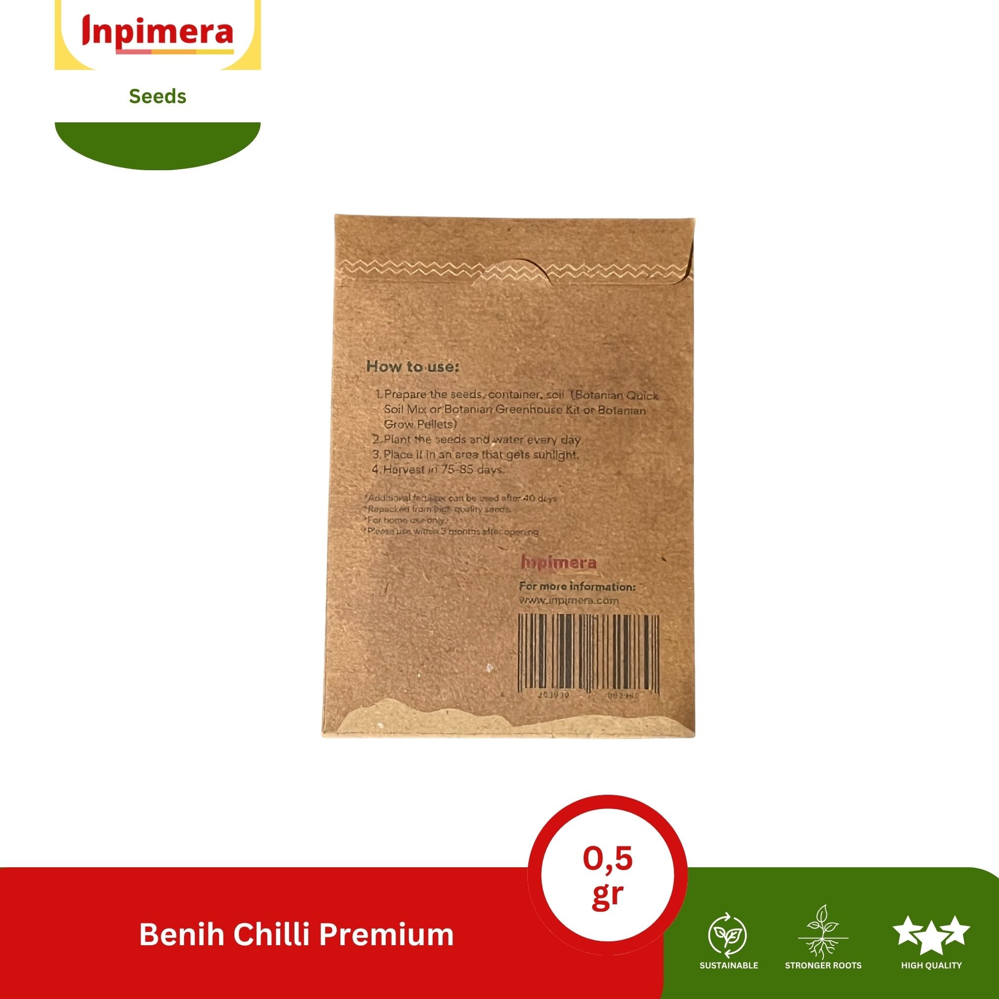 Inpimera Premium Chilli Seeds Home Gardening