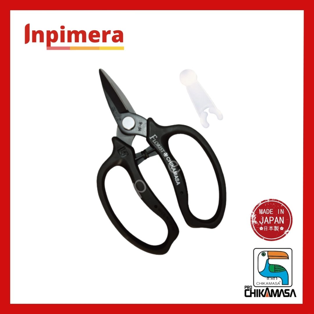 Chikamasa Pro Gunting Florist MFN-80BK Hitam, Made In Japan, Berkualitas